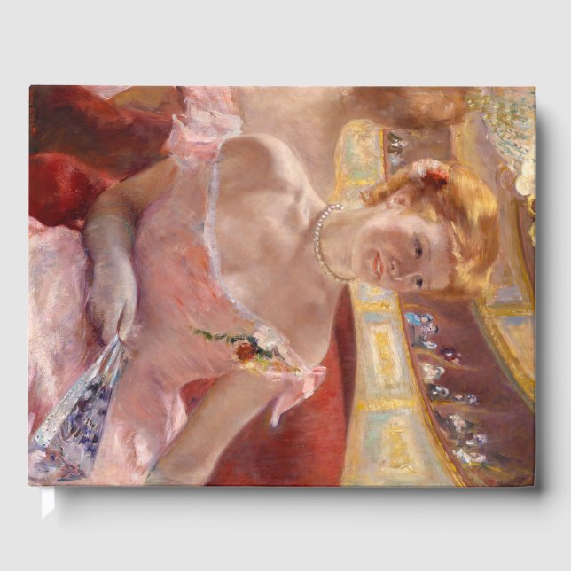 Livro De Visitas Mulher Americana com Colar Pérola e Vestido Rosa (Frente)