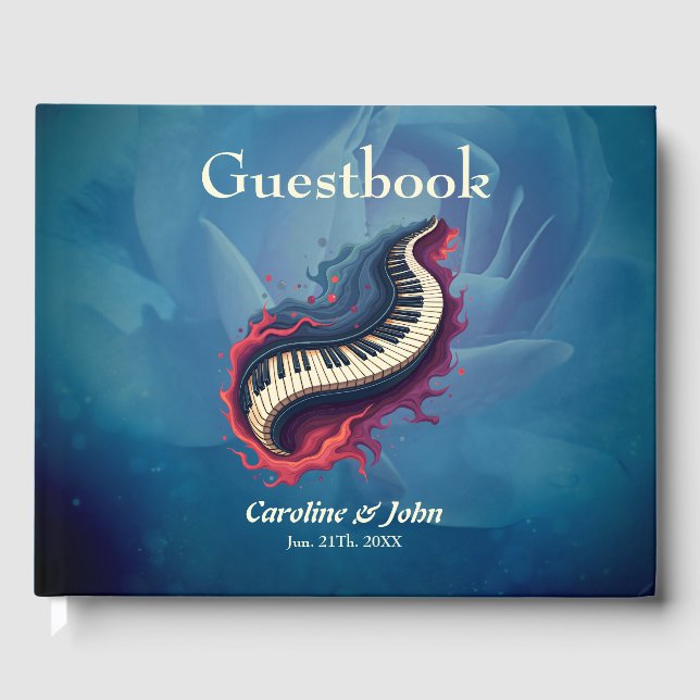 Livro De Visitas Music in motion, the curved piano.  (Frente)