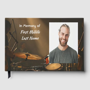 Livro de Visitas Músico Baterista Música