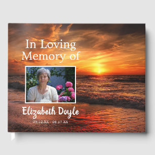 Livro De Visitas Na memória de amor Memorial Funeral Sunset Beach