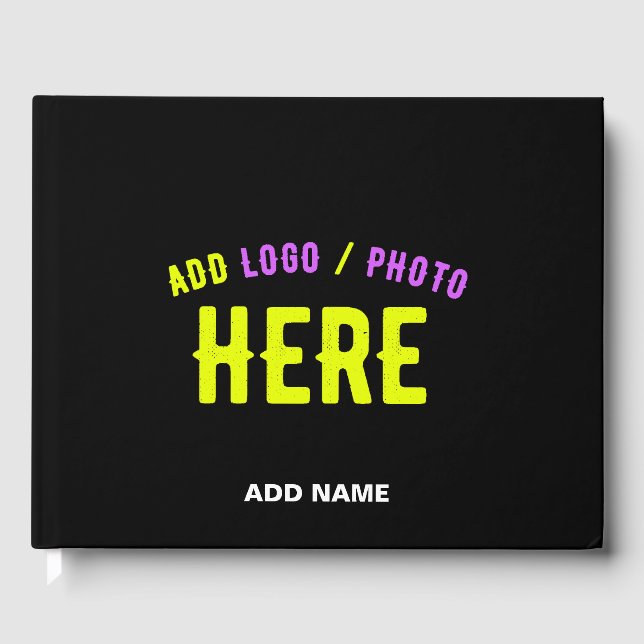 LIVRO DE VISITAS NA MODA MODERNO PERSONALIZÁVEL NEGRO VERIFICADO CO (Frente)