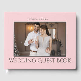 Livro De Visitas Na moda Script Dark Cinza e Dourado | Foto