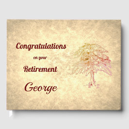 Livro De Visitas Na moda vintage Tree estilo Retirement personaliza