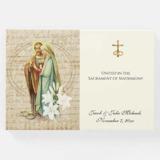 Livro De Visitas Nascença católica noiva e noivos (Frente)