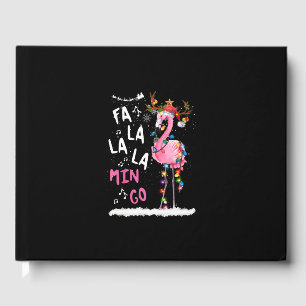 Livro De Visitas Natal - Fa-La-La-Mingo Flamingo Com Natal