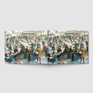 Livro De Visitas Natal Vitoriano Central Park Currier & Ives