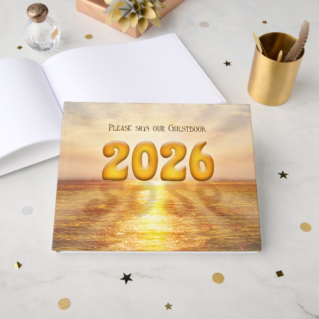 Livro De Visitas New Year on the Horizon (Frente aberta)