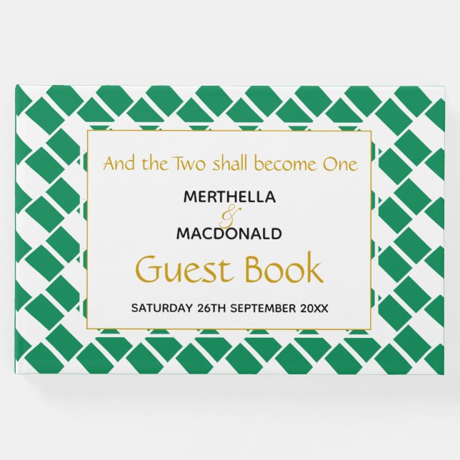 Livro De Visitas NIGERIA FLAG Christian Scripture Wedée nigeriano (Frente)