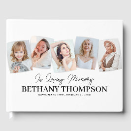 Livro De Visitas No Funeral de Colagem de Fotos de Memória Adorável