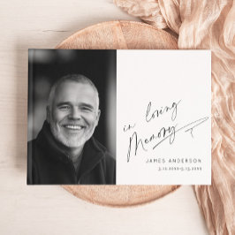 Livro De Visitas No funeral Simples de Foto da Memória de Adorto