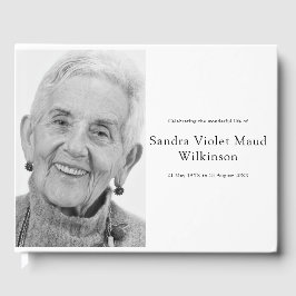 Livro De Visitas No Loving Memory black and white Memorial Photo