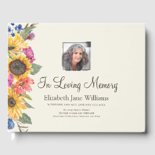 Livro De Visitas No Loving Memory Sunflower