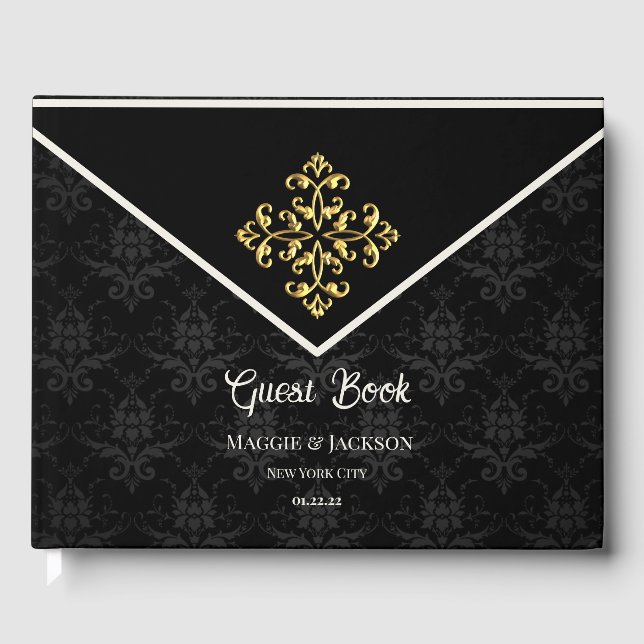 Livro De Visitas Noite de Glam Wedding Guest Book (Frente)
