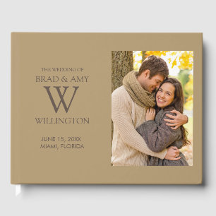 Livro De Visitas Noivado Dourado Foto de Casamento Noiva