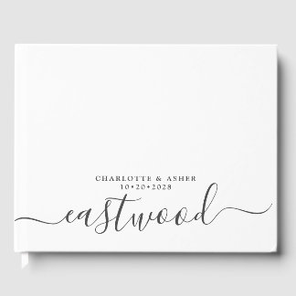 Livro De Visitas Nome do casal Monograma de Casamento