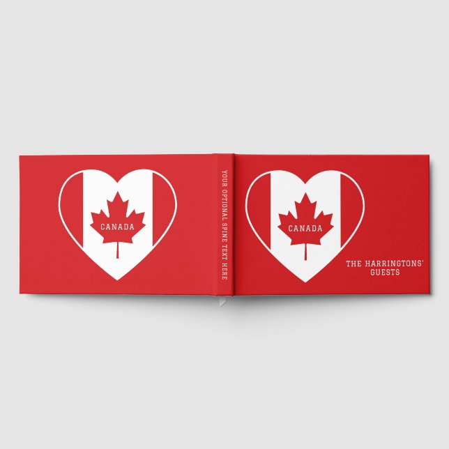 Livro De Visitas Nome e texto personalizados Canadá (Completo)