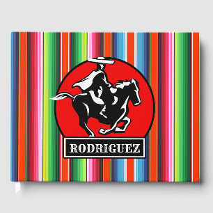 Livro De Visitas Nome Personalizado Charro Horse Espanhol Sérvio M