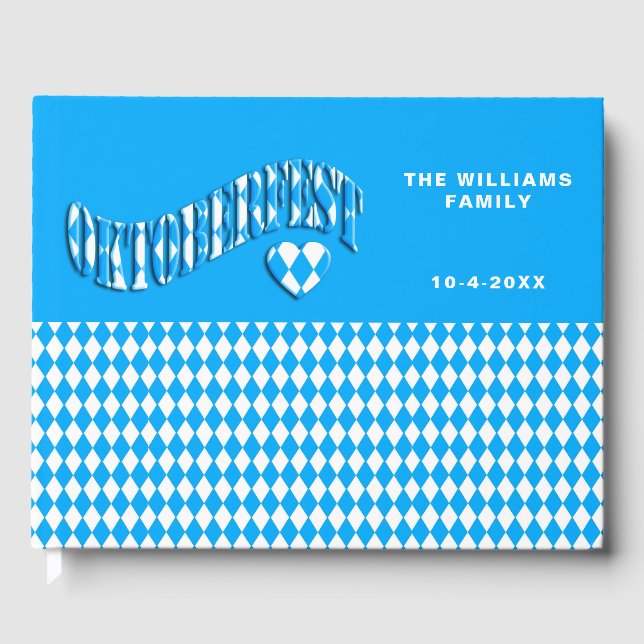 Livro De Visitas Nome Personalizado do Festival de Cerveja Alemão O (Frente)