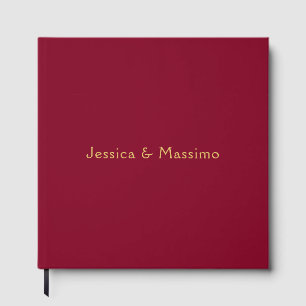 Livro De Visitas Nomes Profissionais Burgundy Gold Minimalistas Ten