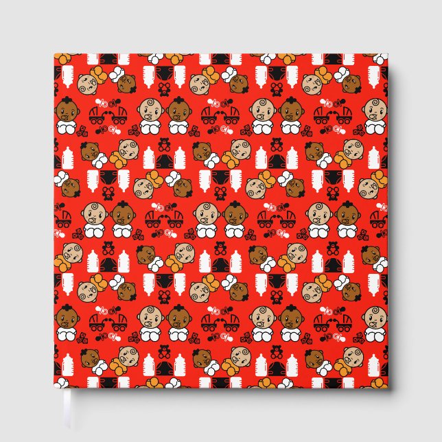 Livro De Visitas Novo presente de bebê laranja único (Frente)