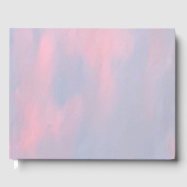 Livro De Visitas Nuvens rosa personalizáveis (Frente)