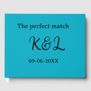 Livro De Visitas O casal nome letra data azul sim perfeito
