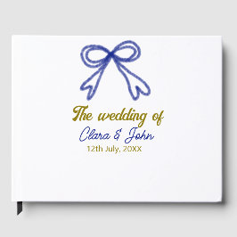 Livro De Visitas O casamento do casal marinho azul de ouro