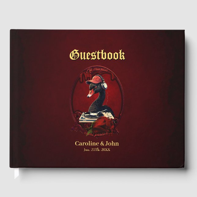 Livro De Visitas O cisne negro, simbolizando a criatividade (Frente)