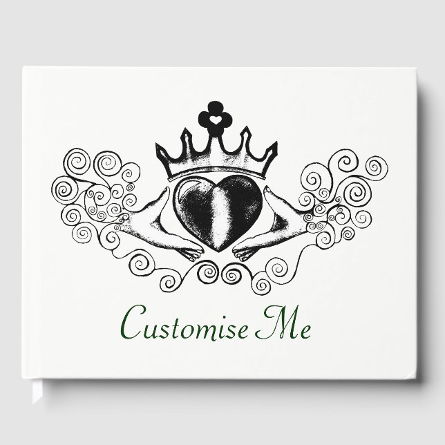 Livro De Visitas O Claddagh (Preto) (Frente)