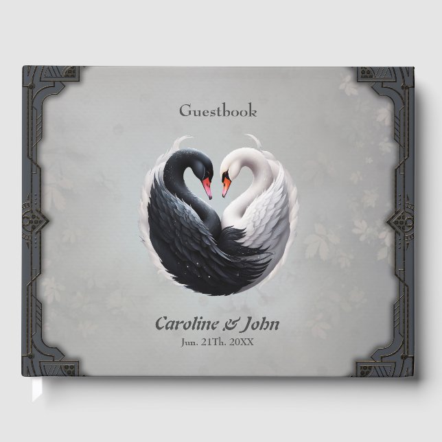 Livro De Visitas O Elegante canta para um coração juntos. (Frente)