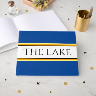 Livro De Visitas O LAGO Desportivo Azul Laranja Amarelo Branco List