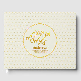 Livro De Visitas O Novo Sr. e Sra. (nome, data) Casando Corações Do