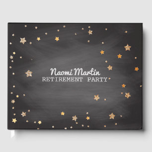 Livro De Visitas O ouro do partido de aposentadoria Stars o quadro