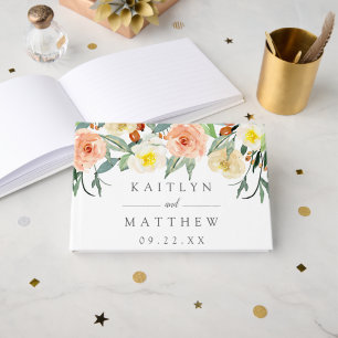 Livro De Visitas O primavera floresce coleção do casamento
