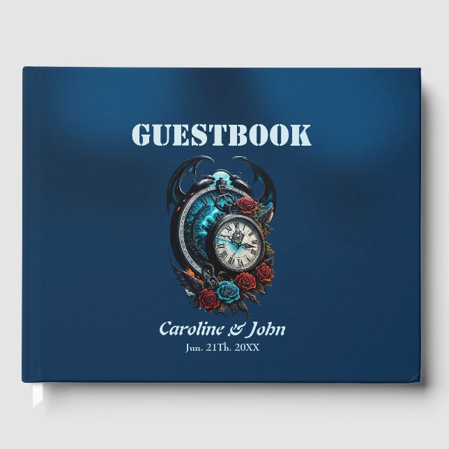 Livro De Visitas O Relógio Na Mista do Infinito. (Frente)