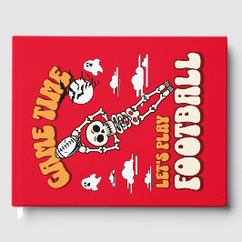 Livro De Visitas O Vamos do Jogo Joga Futebol Halloween Engraçado