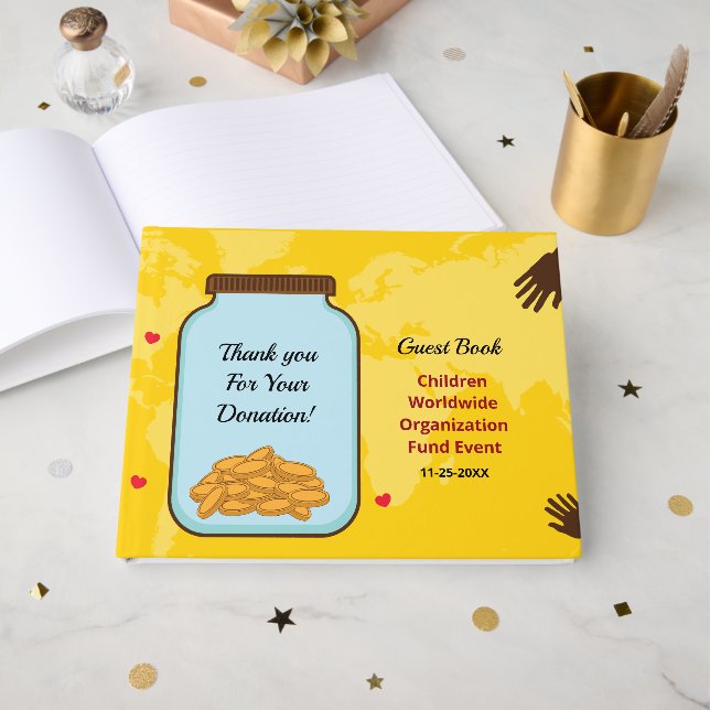 Livro De Visitas Obrigado Personalizar Evento da Empresa Comercial (Frente aberta)