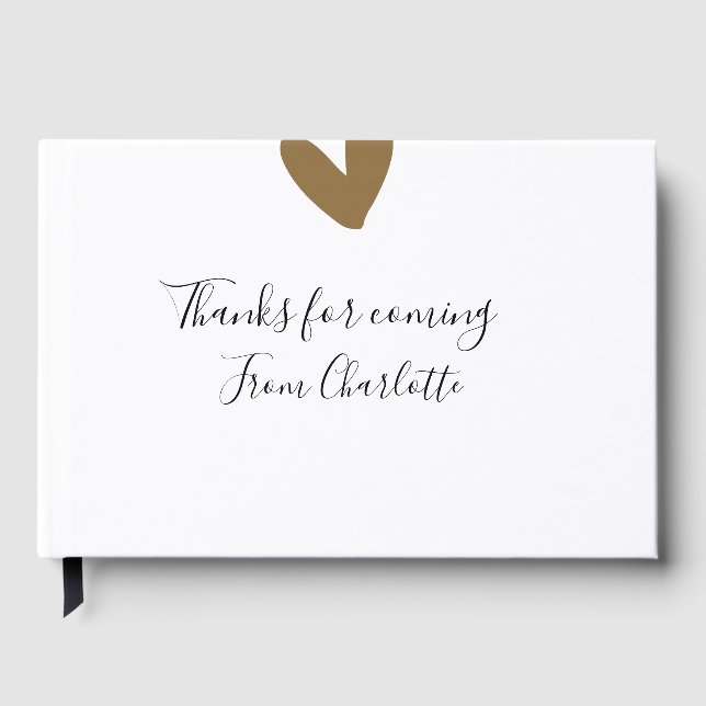 Livro De Visitas obrigado por vir nome adicionar mensagem de texto  (Frente)