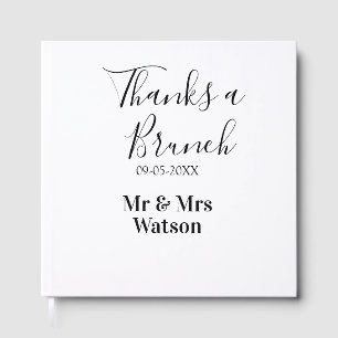 Livro De Visitas Obrigado um brunch pós-casamento nome data simples