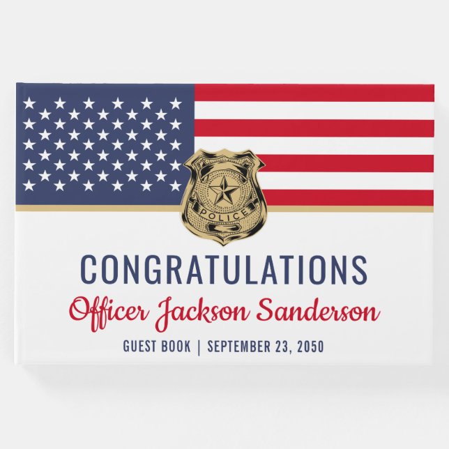 Livro De Visitas Oficial de Polícia - Reforma Militar Bandeira Amer (Frente)