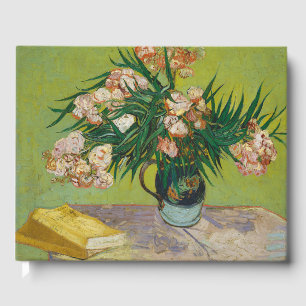 Livro De Visitas Oleandros Rosa Floral Vida Morta Arte Van Gogh