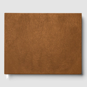 Livro De Visitas Olhar da textura do couro do couro de Brown