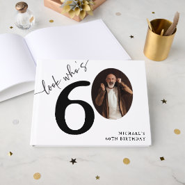 Livro De Visitas Olhe Quem Está Com 60! Foto Moderna de Aniversário