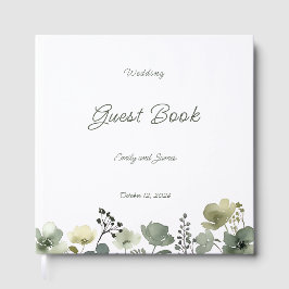 Livro De Visitas Olive Floral Wedding