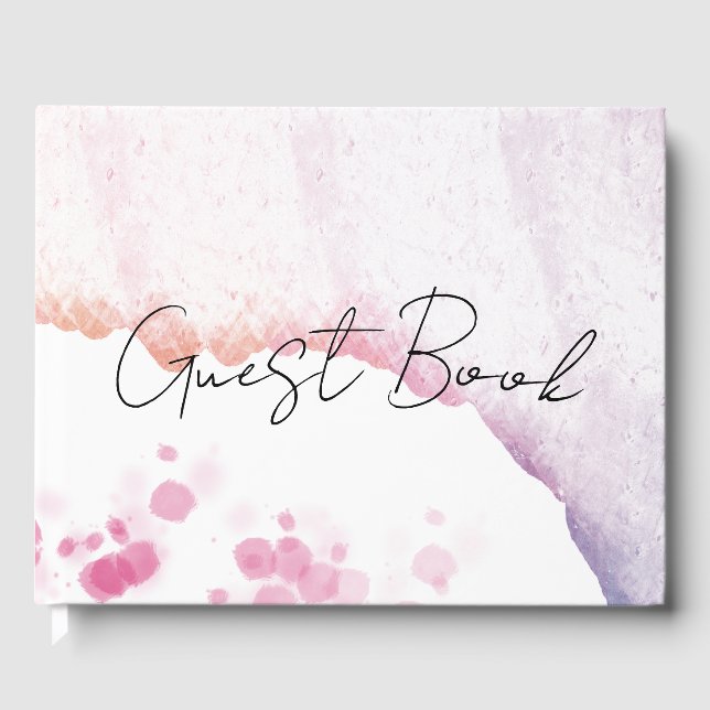 Livro De Visitas Ombre Watercolor (Frente)