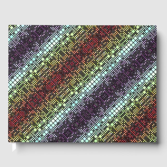 Livro De Visitas Orgulho Neurogênico de Groovy Geométrico (Frente)