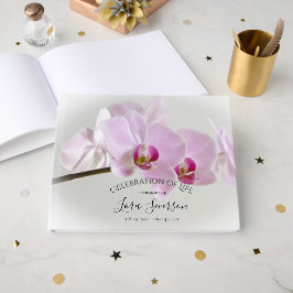 Livro De Visitas Orquídeas Rosa sobre a Celebração de Pedras do Mem