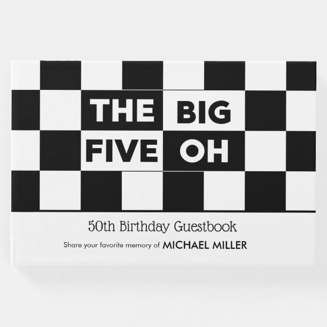 Livro De Visitas Os 5 Grandes Brancos Negros Verificaram 50 Anos (Frente)