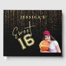 Livro De Visitas Ouro A Queda Espalha Doce Dezesseis Aniversário