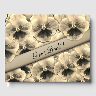 Livro De Visitas Ouro Pansy Guest Book